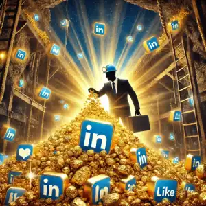 LinkedIn: uma verdadeira mina de ouro_Reprodução: Dall.e